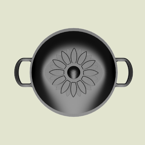 The Sunflower Smile Pot Black